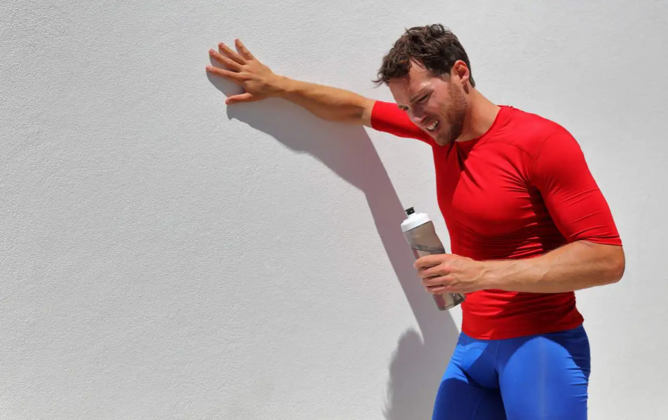 Runner experiencing chest pain