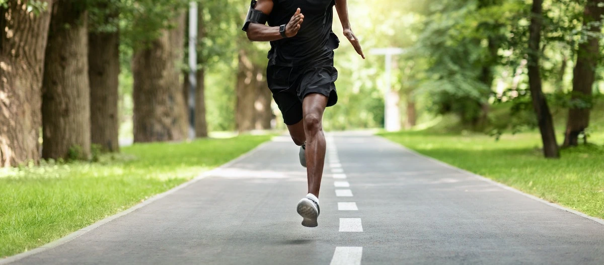 Runner running in the park