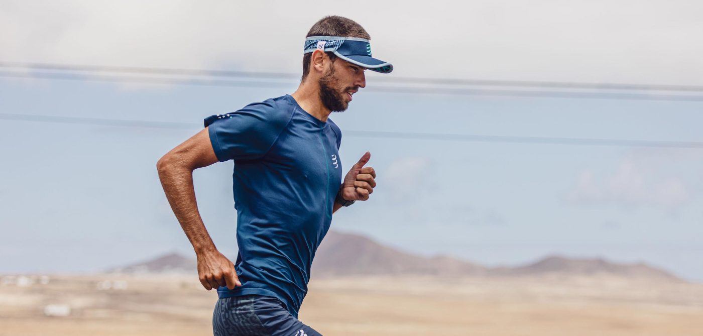 Running in visor for sun protection