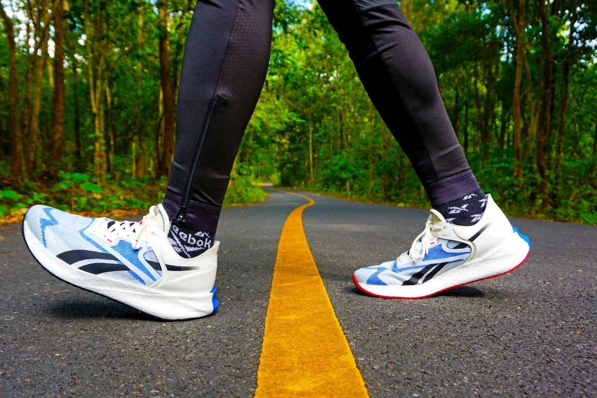 Runner in Reebok shoes for heel strikers 