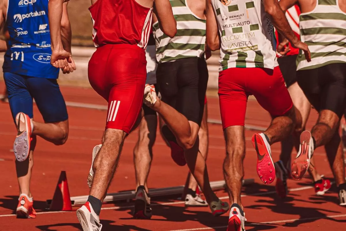 Competing athletes at 5k race