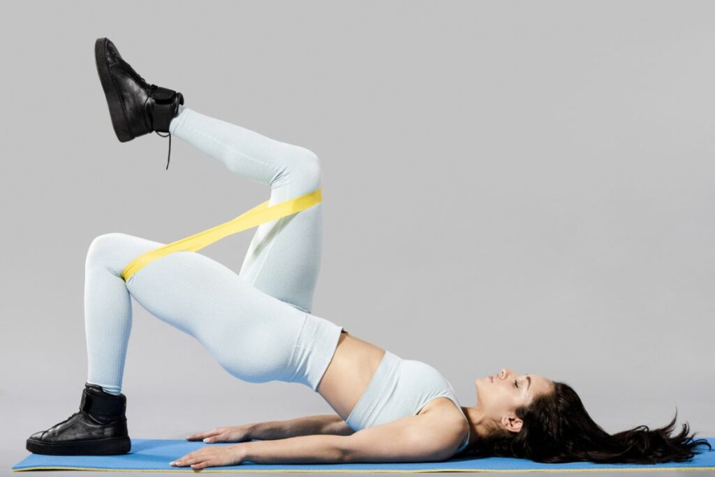 Dynamic hamstring hip flexor stretches with banded