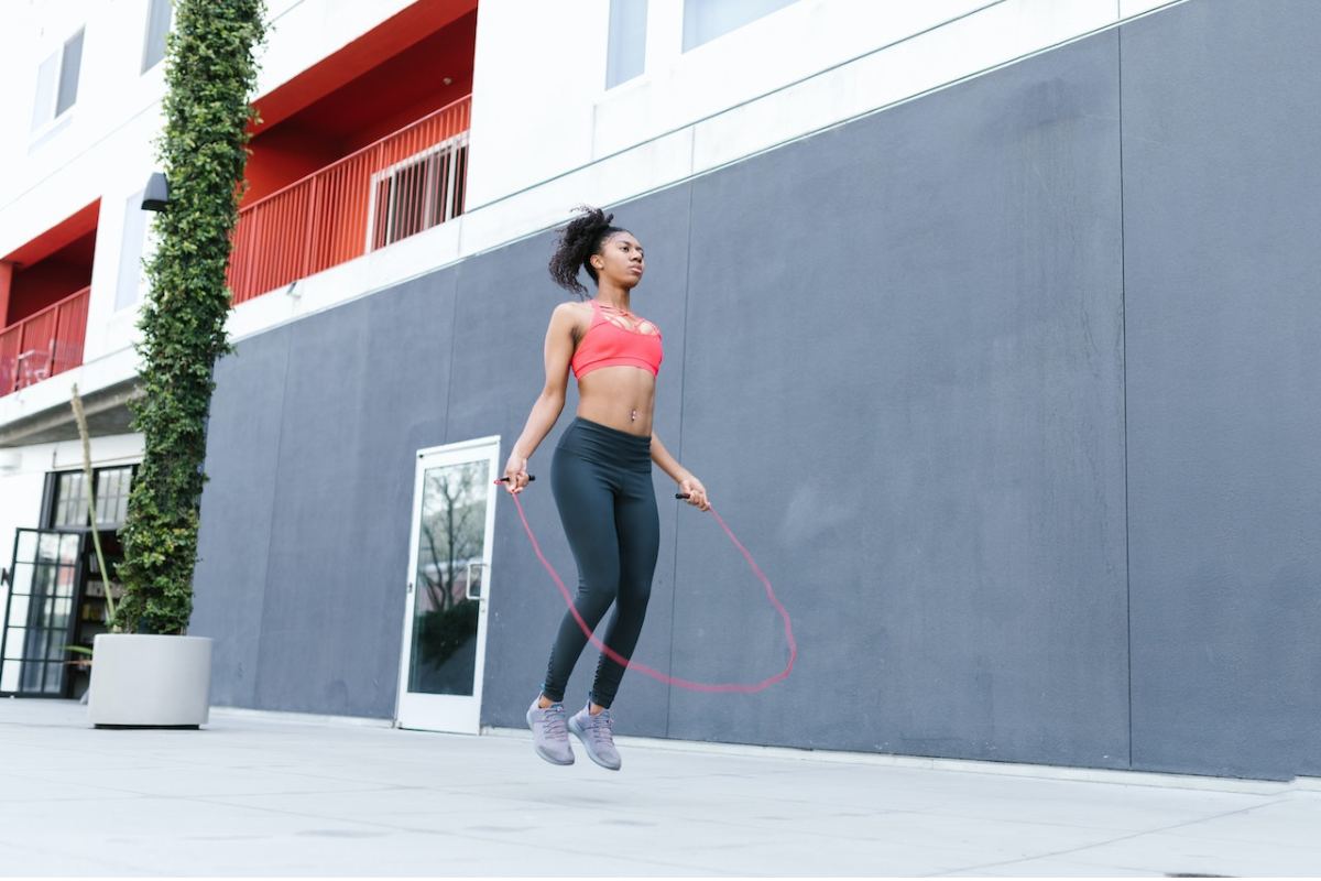 Runner woman Jumping Rope