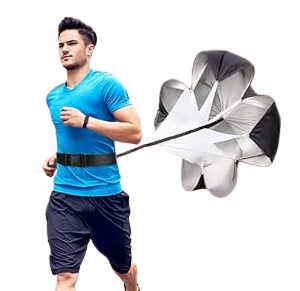 Running with YISSVIC parachute