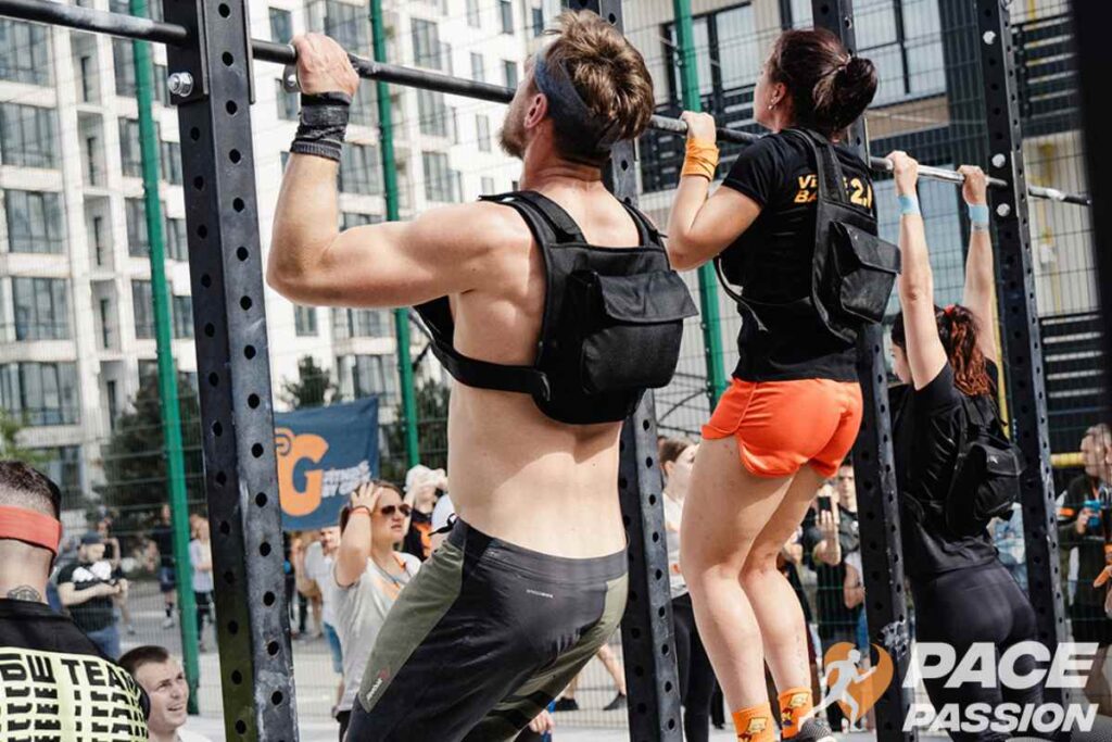 Ruck Run Runners engage in strength workouts