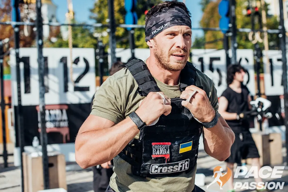 Man running with a rucksack