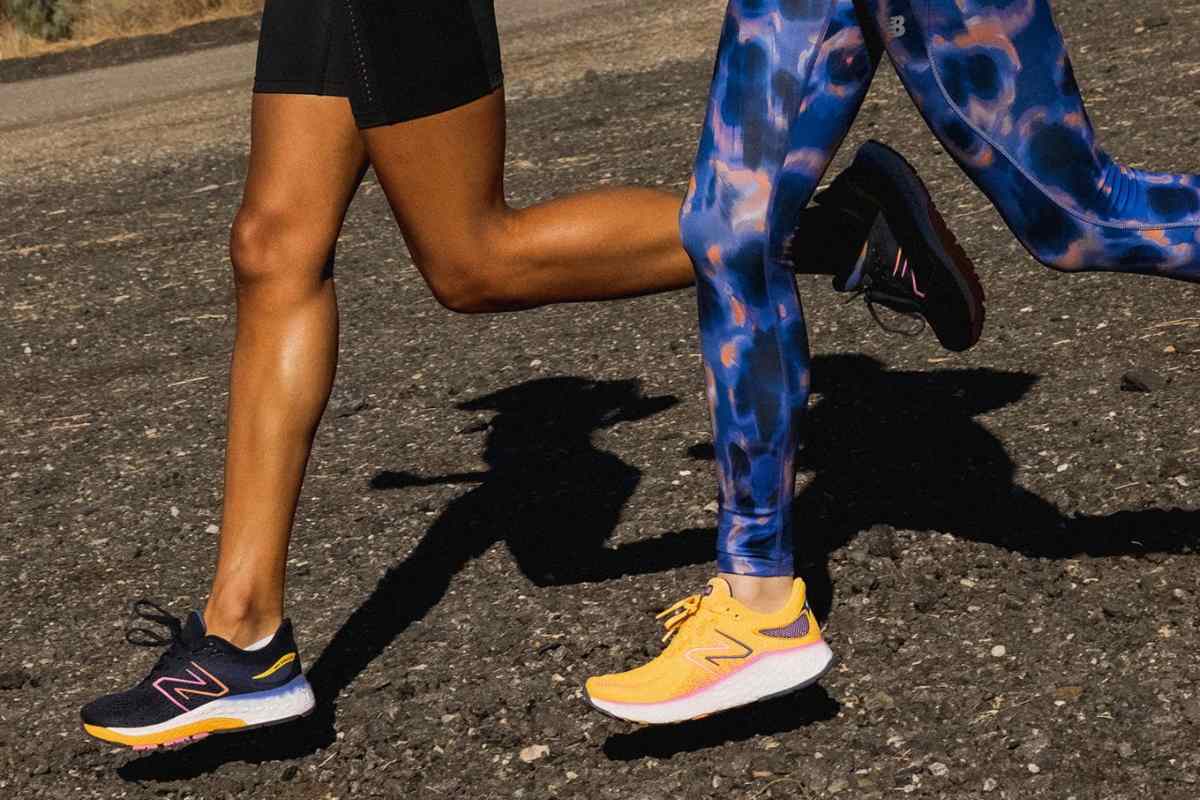 People running in supportive Haglund's deformity shoes