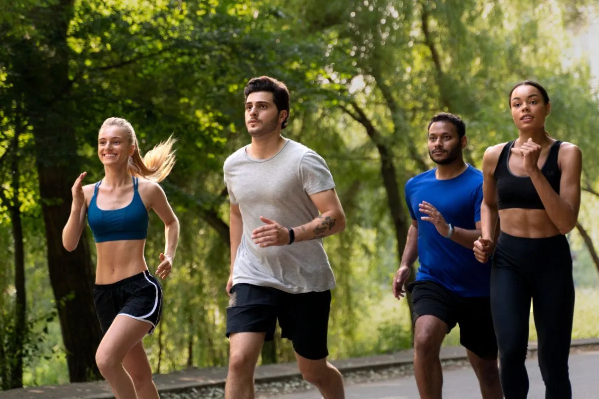 People running before breakfast
