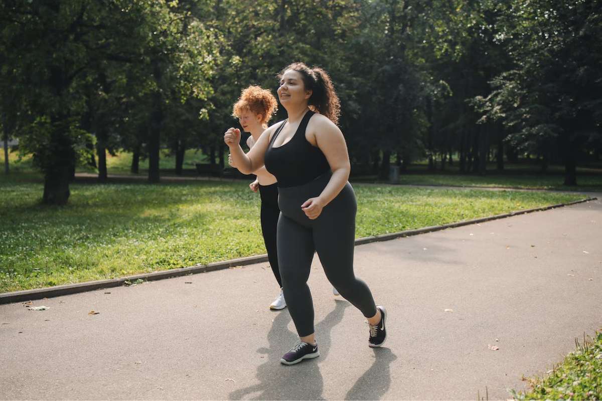 People are walking 5 miles a day, actively burning calories as they enjoy their outdoor exercise