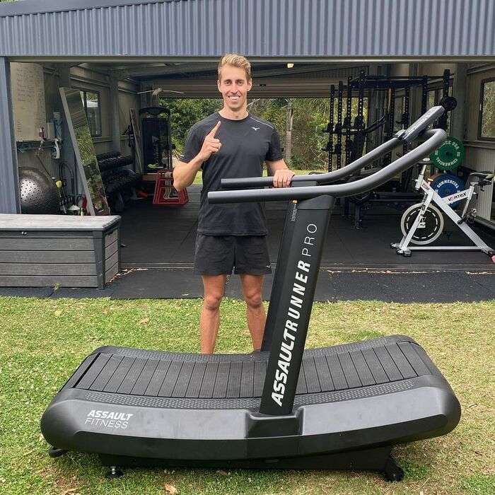 Male athlete near the Assault Runner Pro treadmill